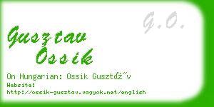 gusztav ossik business card